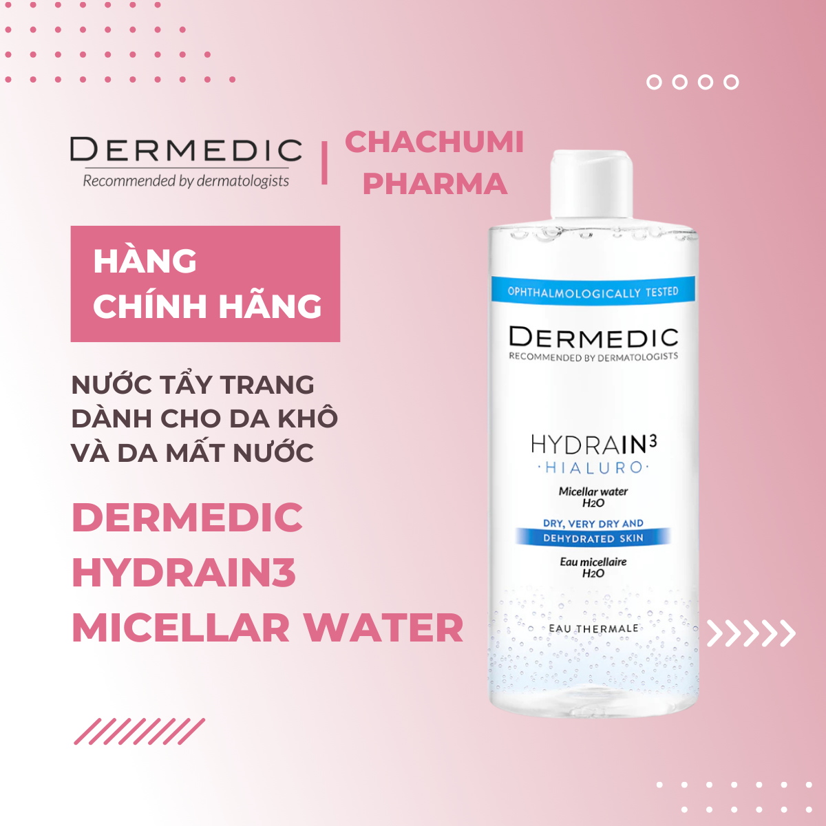 Tẩy trang Dermedic cho mọi loại da, da nhạy cảm Dermedic 500ml