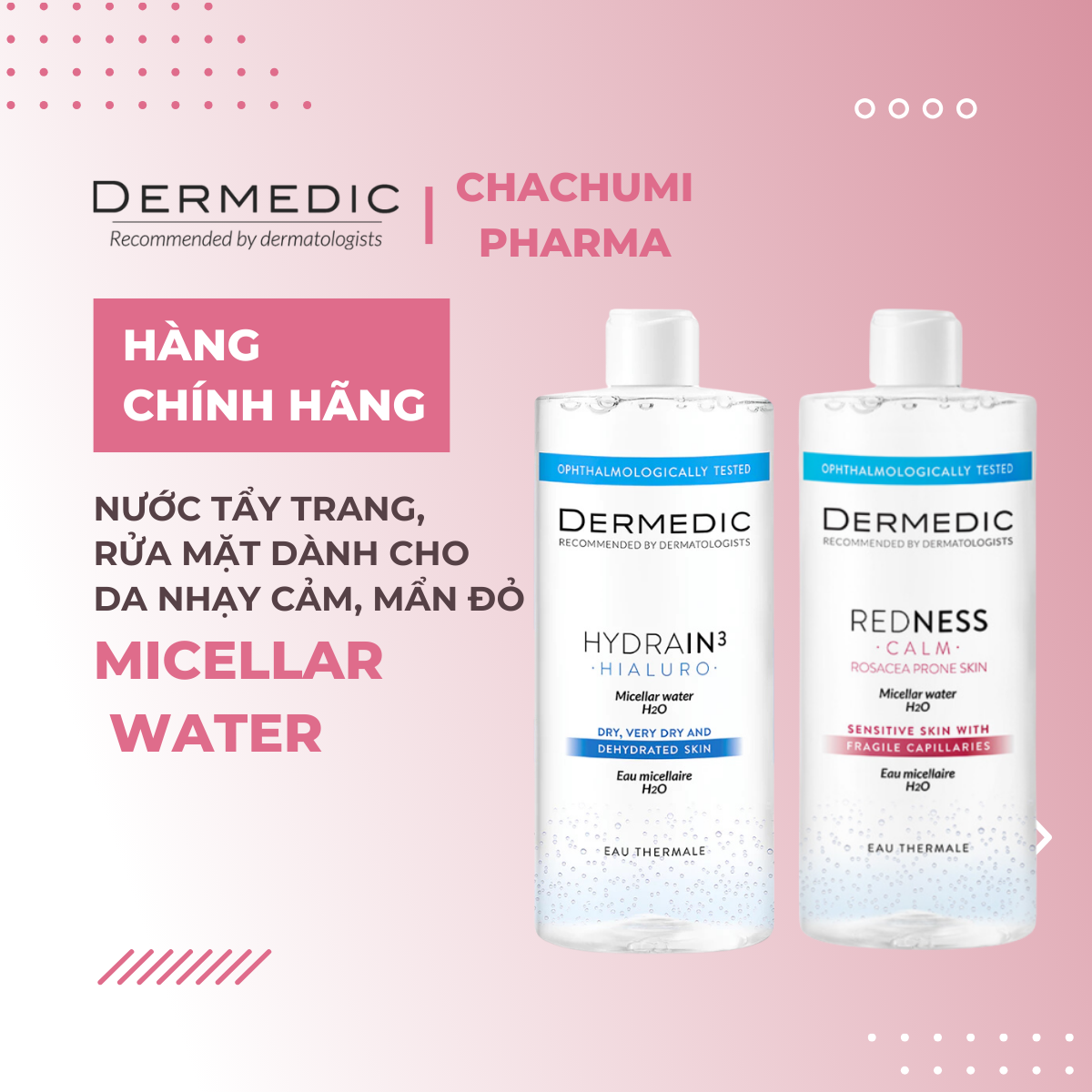 Tẩy trang Dermedic cho mọi loại da, da nhạy cảm Dermedic 500ml