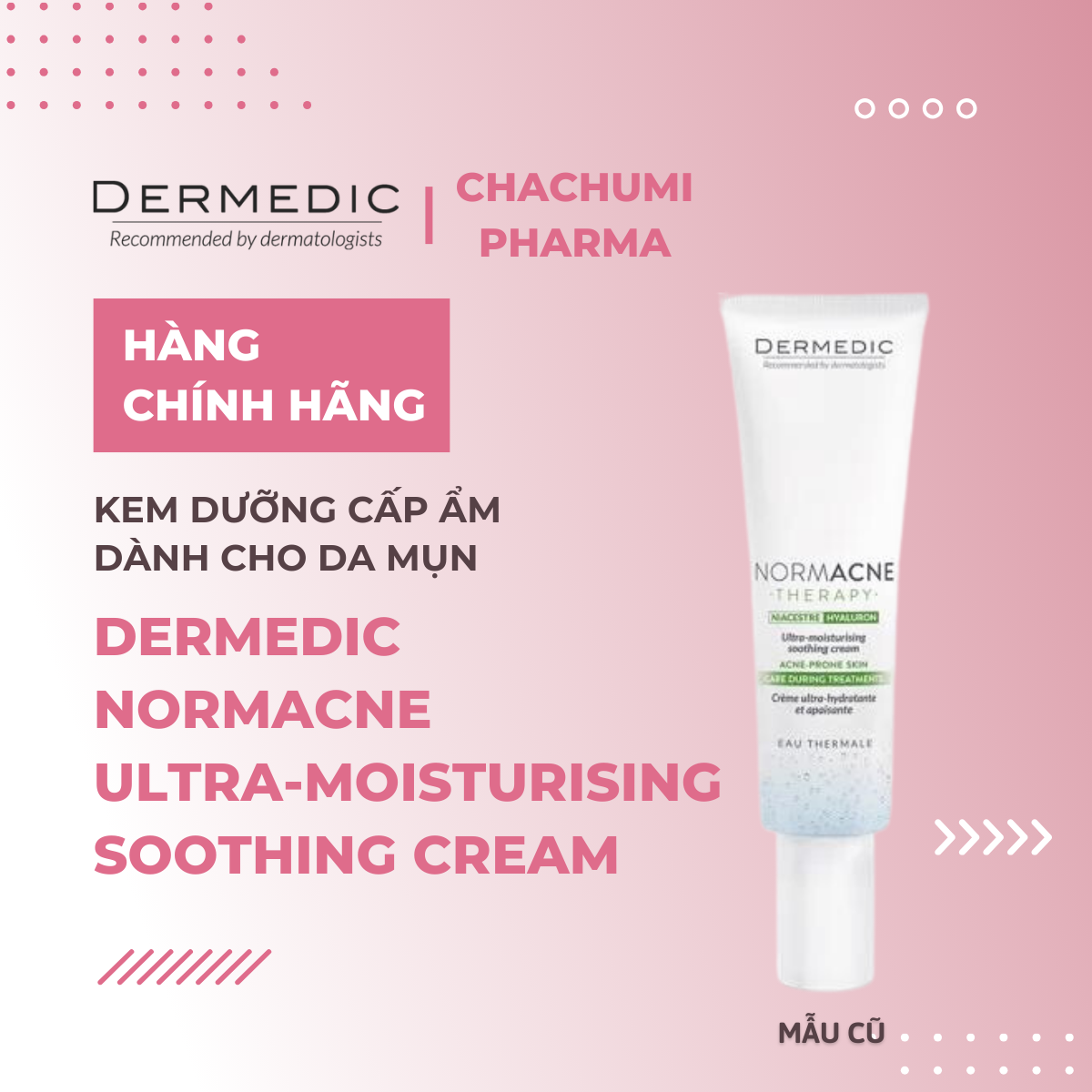Dermedic Normacne Ultra Moisturising Soothing Cream - Kem Dưỡng Cấp Ẩm Điều Trị Mụn 40ml
