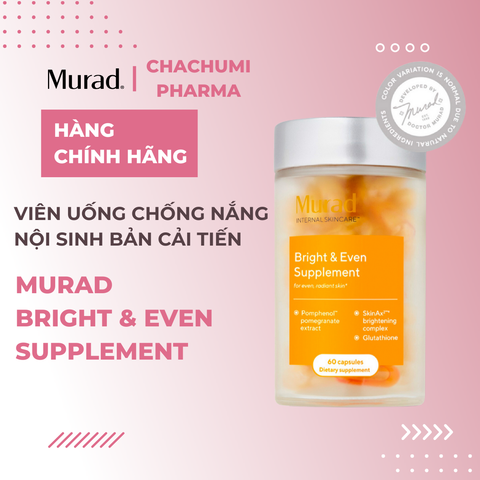 [MẪU MỚI] Murad Bright & Even Supplement - Viên chống nắng nội sinh Lựu đỏ