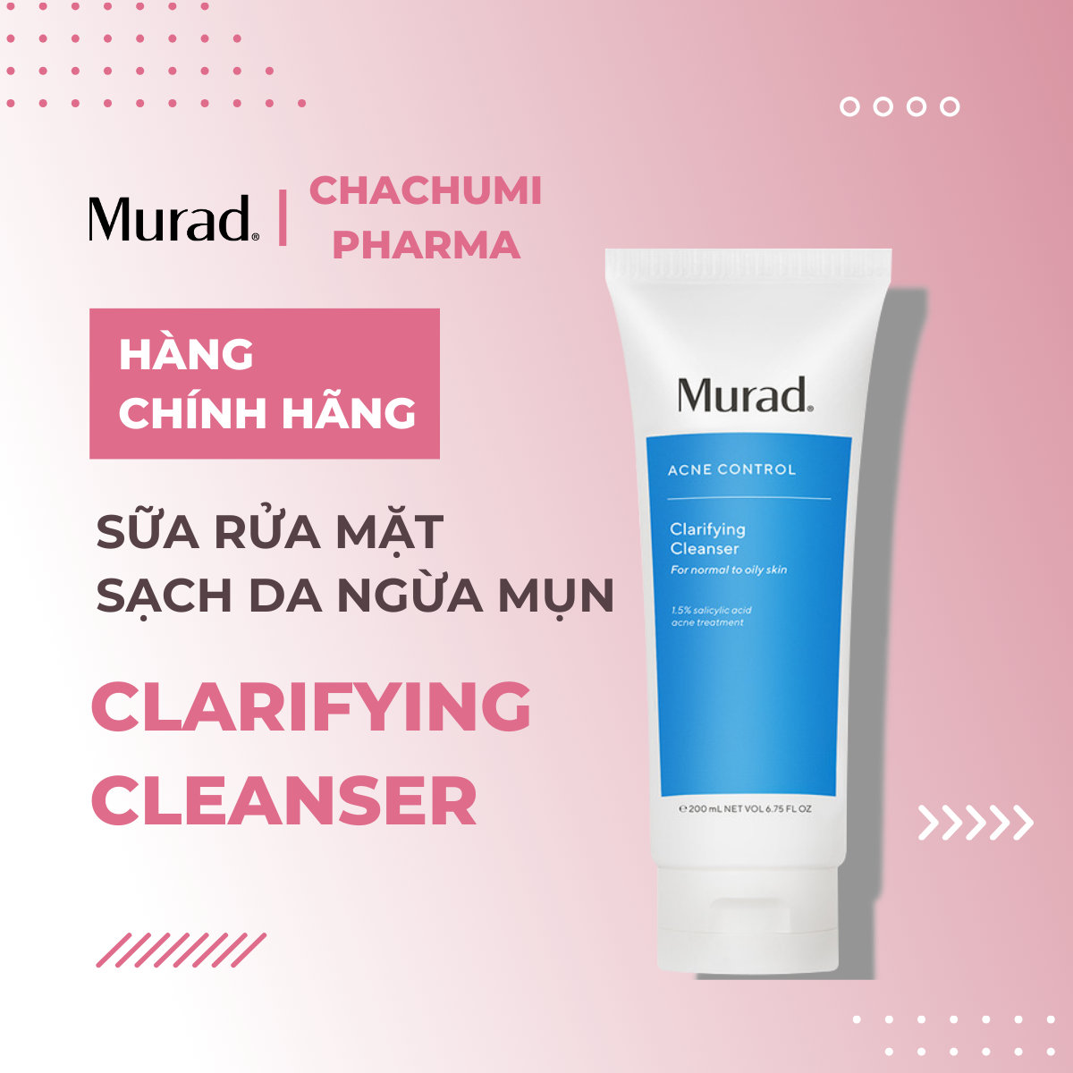 Murad Clarifying Cleanser - Sữa rửa mặt sạch da ngừa mụn