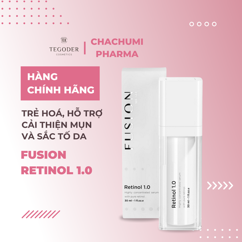 Fusion Retinol 1.0 - Kem trẻ hoá, hỗ trợ cải thiện mụn và sắc tố da 30ml