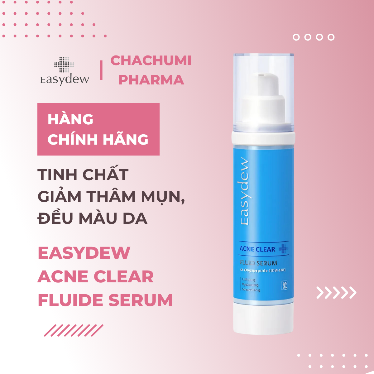 Easydew Acne Clear Fluide Serum - Tinh Chất Giảm Thâm Mụn, Đều Màu Da 50ml