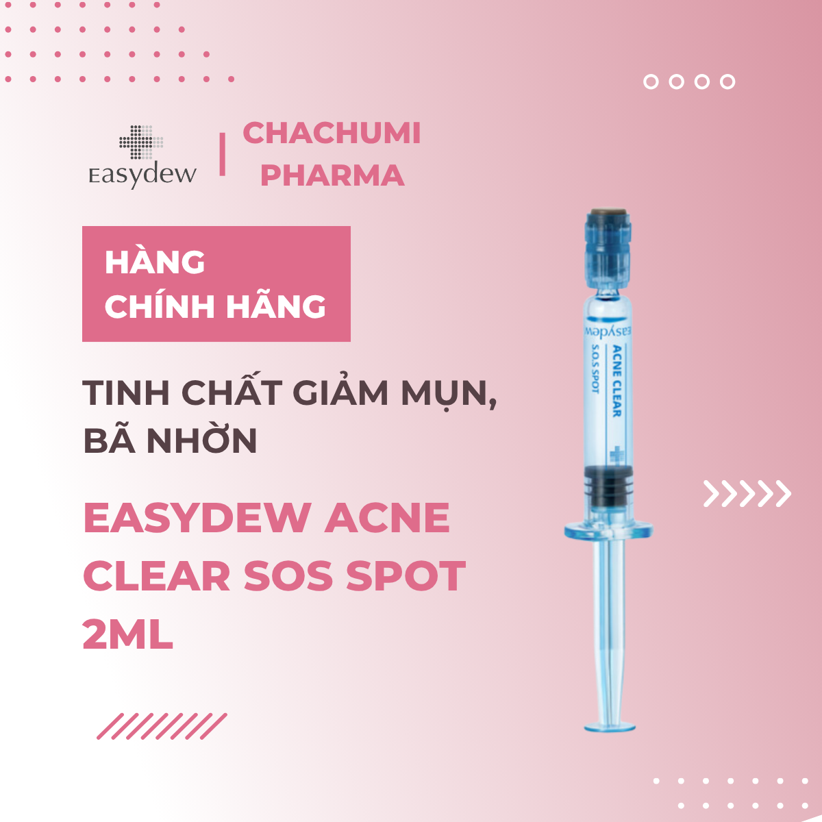 Easydew Acne Clear SOS Spot - Tinh chất Giảm Mụn, Bã Nhờn