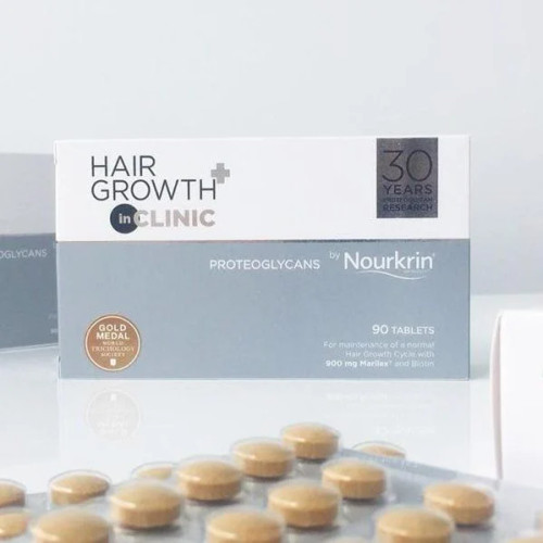 Nourkrin Hair Growth+ inCLINIC - Viên Uống Hỗ Trợ Kích Thích Mọc Tóc, Ngăn Ngừa Tình Trạng Rụng Tóc - 90 Viên