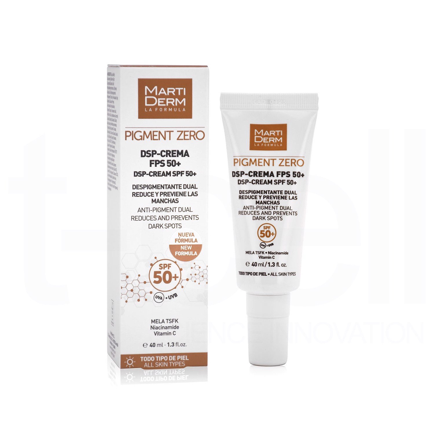 MartiDerm Pigment Zero DSP SPF50+ Cream - Kem Điều Trị Ban Ngày Chống Nắng Làm Sáng Da, Mờ Sắc Tố, Duy Trì Sau Hydroquinone (40ml)