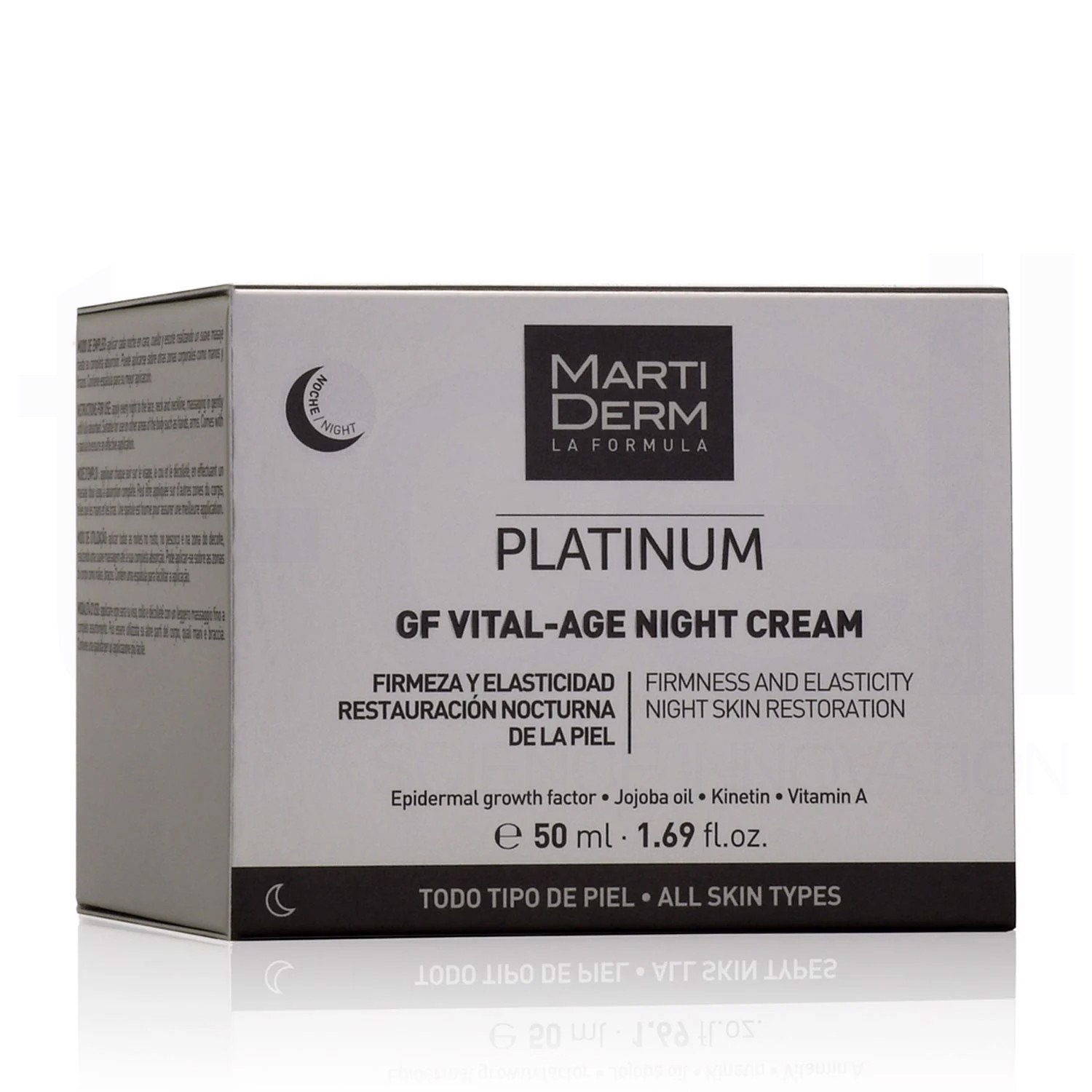 MartiDerm Platinum GF Vital Age Night Cream - Kem Dưỡng Phức Hợp Retinyl Palmitate Phục Hồi Hỗ Trợ Trị Mụn & Trẻ Hóa 50ml