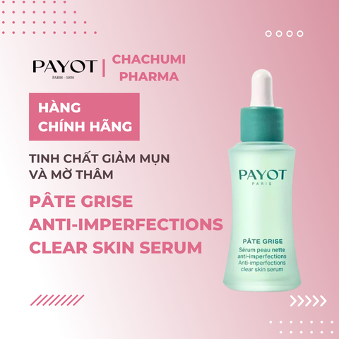 Tinh chất PAYOT Pâte Grise Anti-Imperfections Clear Skin Serum kiềm dầu kháng khuẩn ngừa mụn 30ml