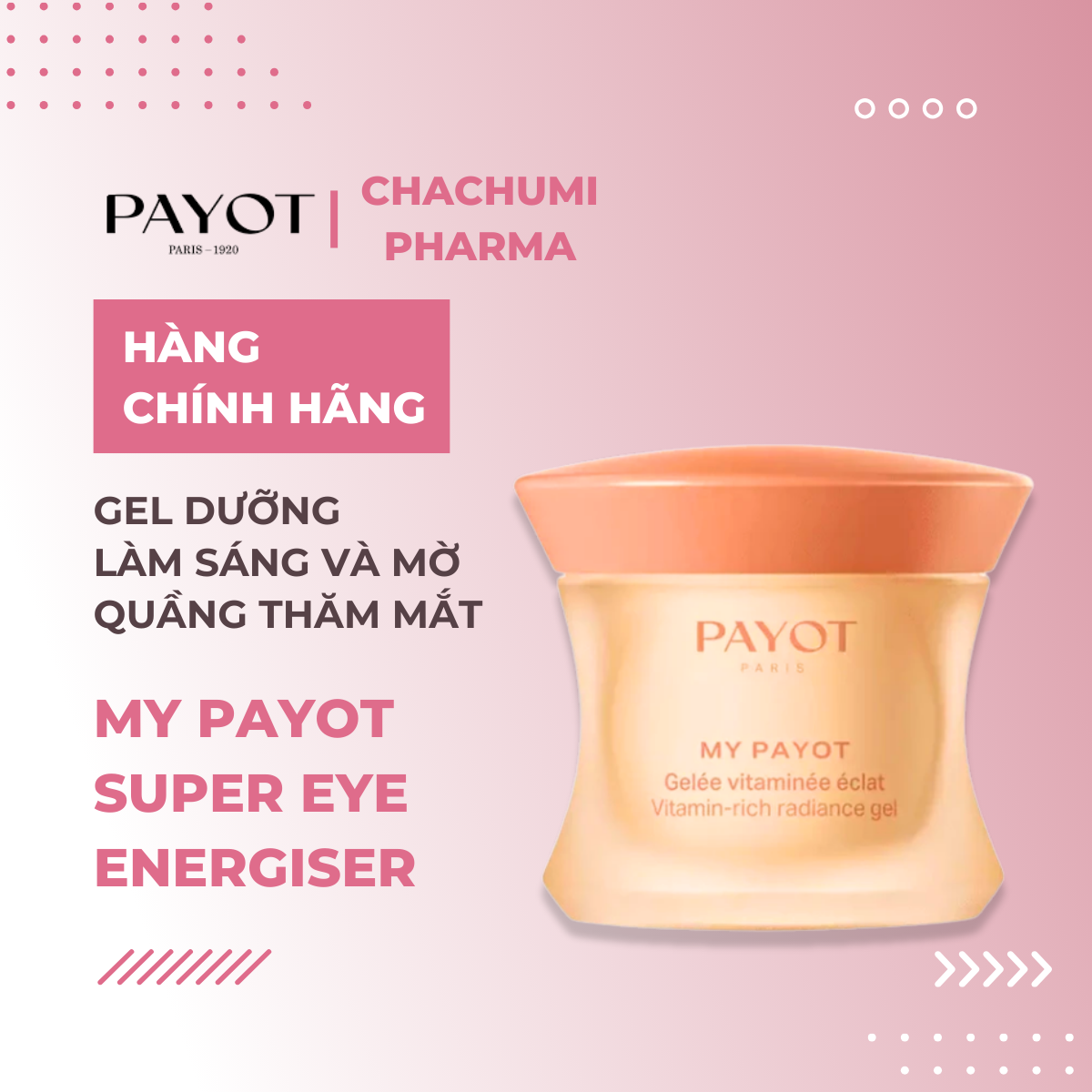 Kem dưỡng mắt PAYOT My Payot Super Eye Energiser sáng vùng quầng thâm giảm bọng mắt 15ml