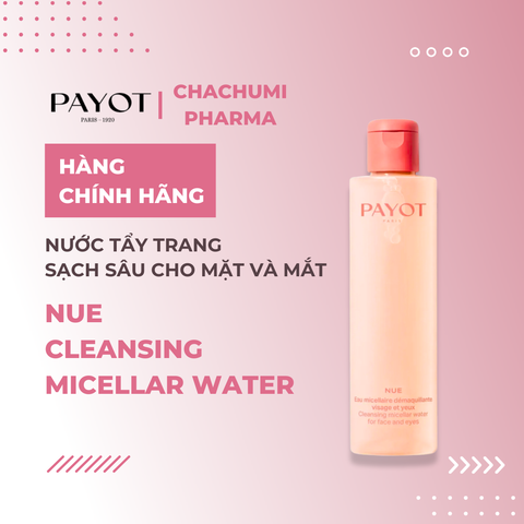 Nước tẩy trang PAYOT Nue Cleansing Micellar Water làm sạch sâu mặt và mắt 200ml