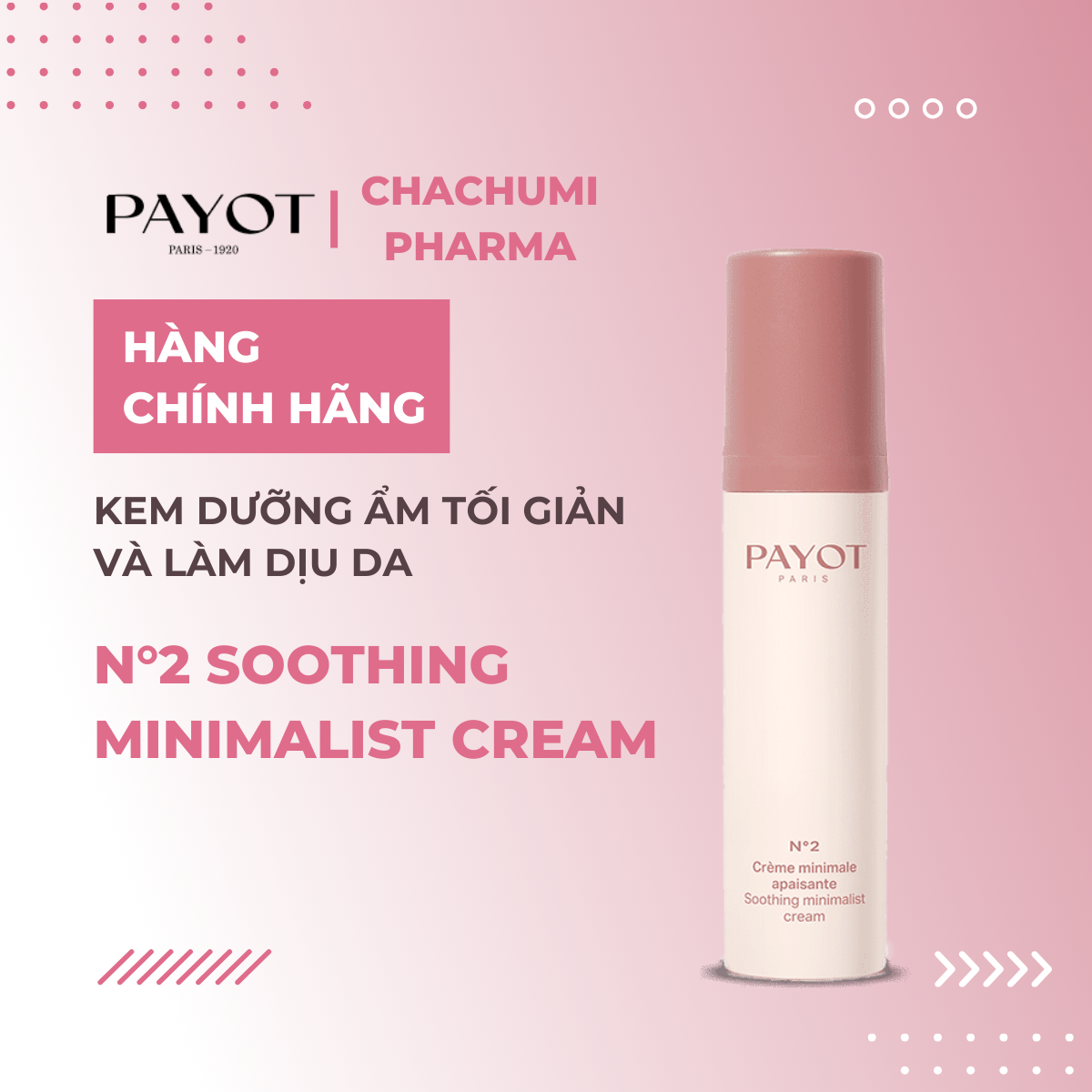 Kem dưỡng PAYOT N°2 Soothing Minimalist Cream tối giản làm dịu da nhạy cảm 50ml