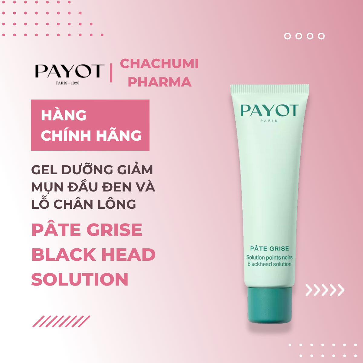 Gel dưỡng PAYOT Pâte Grise Black Head Solution giảm mụn đầu đen se khít lỗ chân lông 30ml