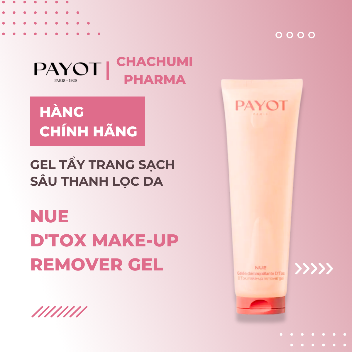 Gel tẩy trang PAYOT Nue D’tox Make-up Remover Gel thanh lọc hòa tan lớp trang điểm 200ml