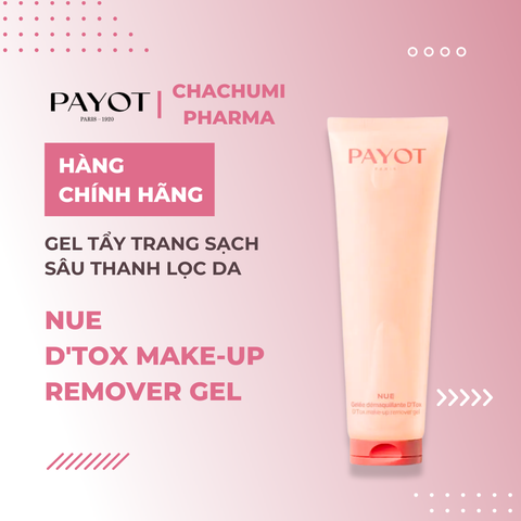 Gel tẩy trang PAYOT Nue D’tox Make-up Remover Gel thanh lọc hòa tan lớp trang điểm 200ml