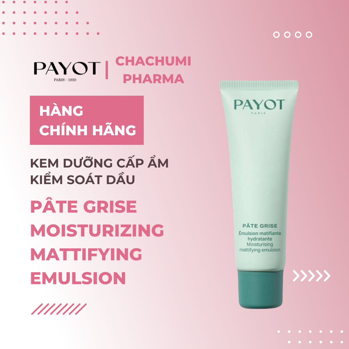 Kem dưỡng PAYOT Pâte Grise Moisturizing Mattifying Emulsion cấp ẩm kiểm soát dầu 50ml