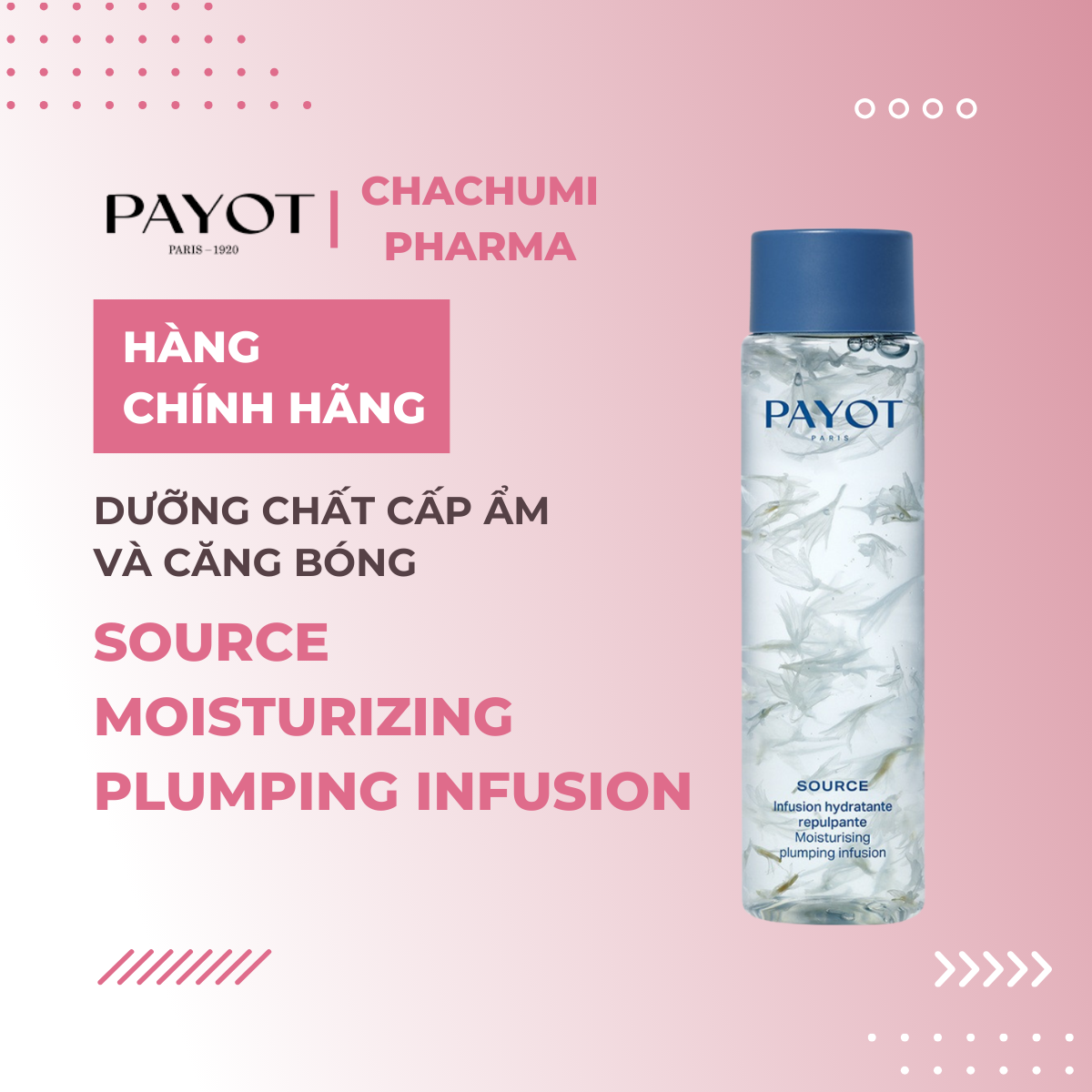 Dưỡng chất PAYOT Source Moisturizing Plumping Infusion cấp ẩm làm mềm bảo vệ da 125ml