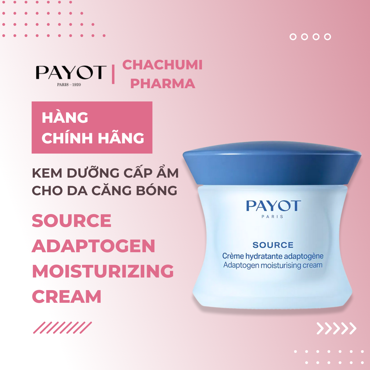 Kem dưỡng PAYOT Source Adaptogen Moisturizing Cream cấp ẩm chuyên sâu da căng mịn 50ml