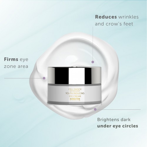 Swissline Cell Shock Al Youth Inducing Eye Cream - Kem trẻ hóa đa chức năng vùng mắt chống nhăn, xóa thâm, tái phân lập cấu trúc tế bào