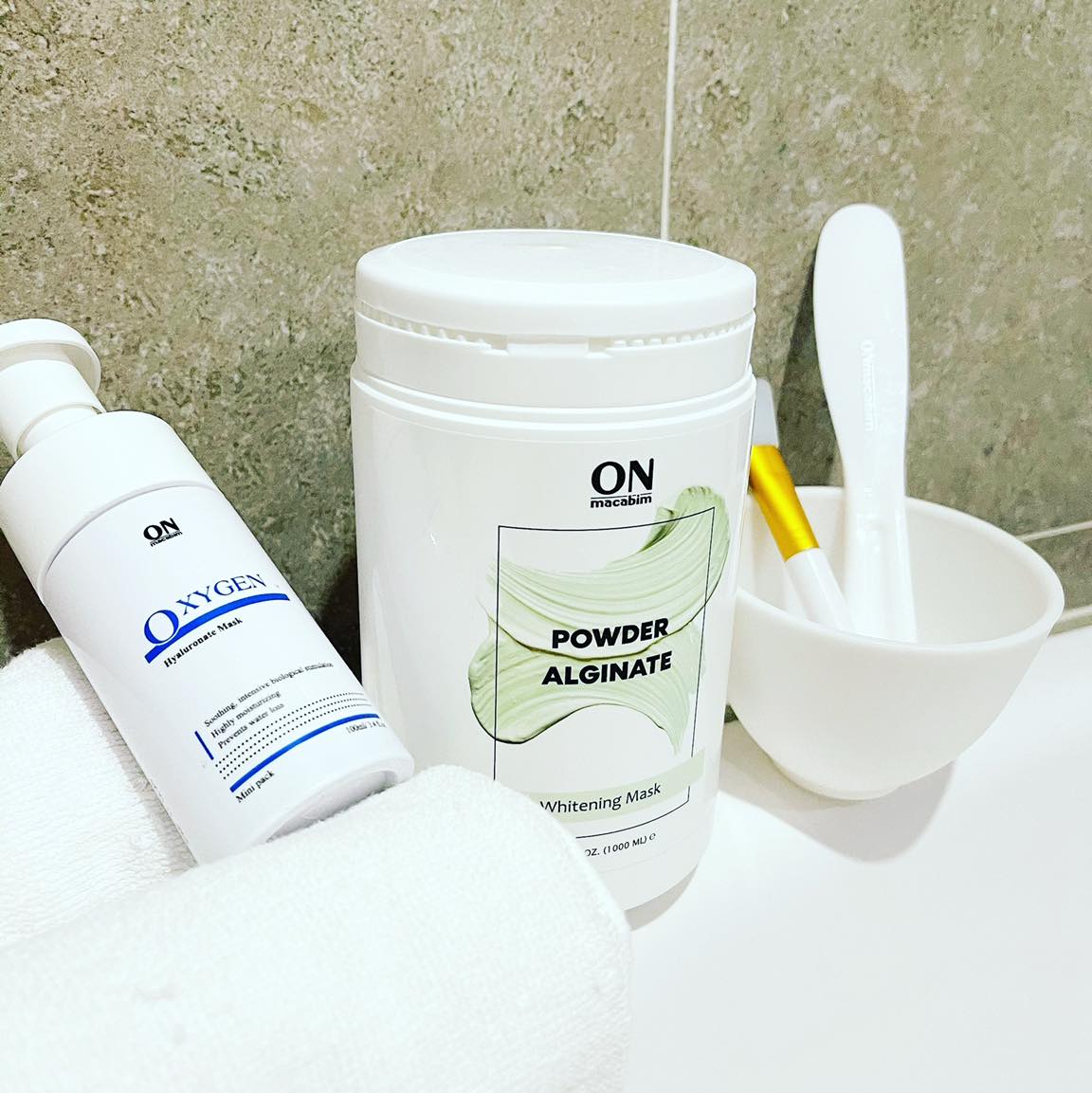 Onmacabim Alginate Powder Whitening mask - Mặt nạ tảo nâu trắng, mịn