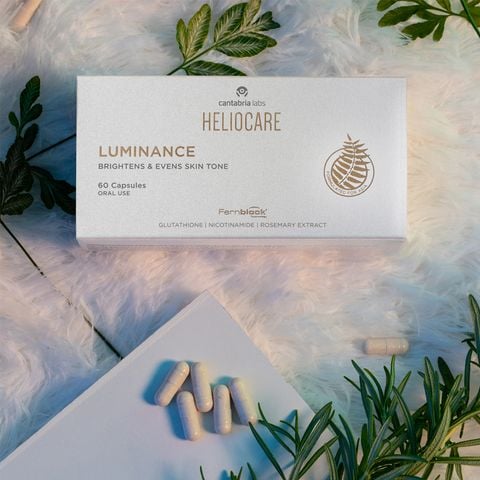 Viên Uống Sáng Da, Hỗ Trợ Mờ Nám, Giảm sắc Tố Heliocare Luminance Brightening & Even Skin Tone 60 Viên