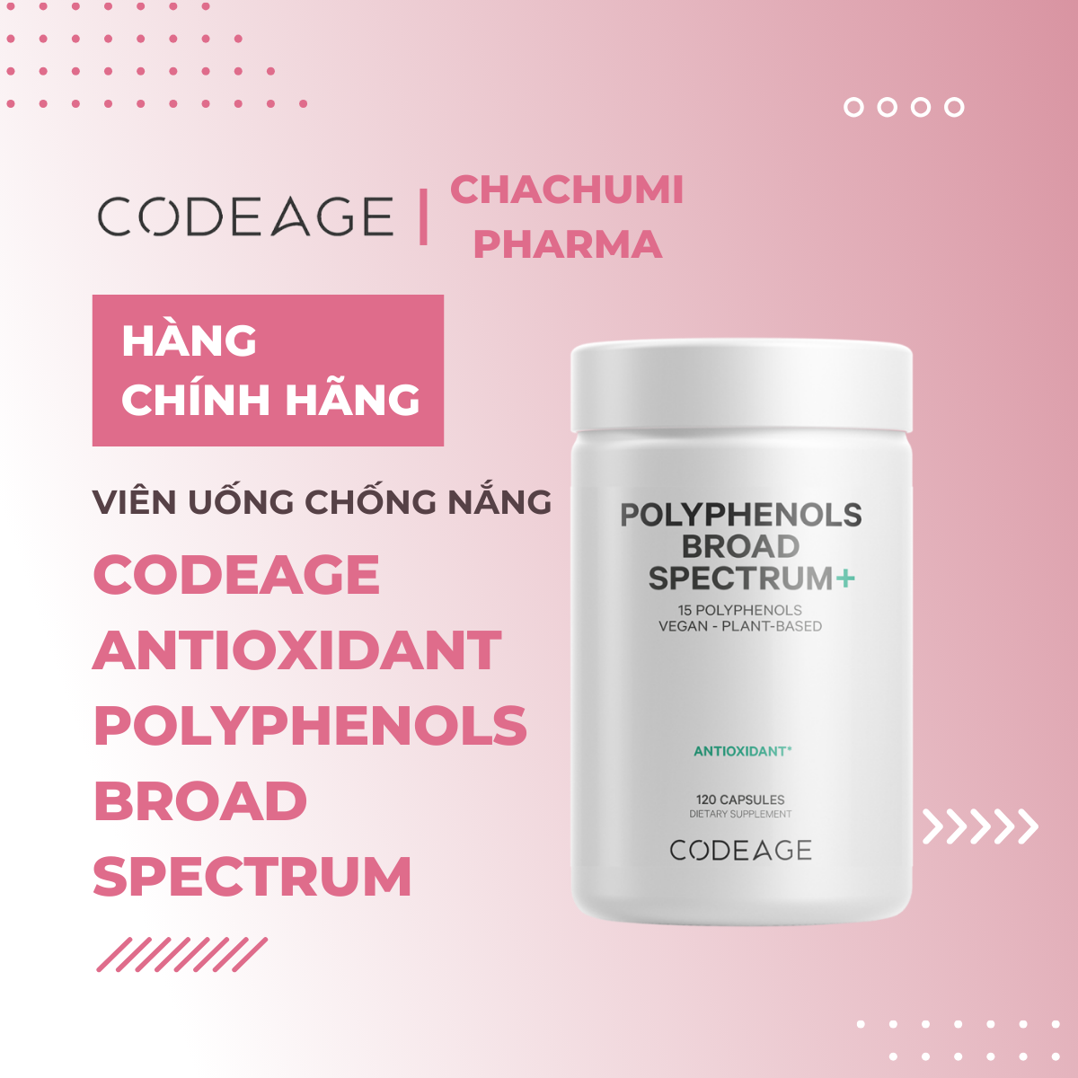 CODEAGE Polyphenols Broad Spectrum - VIÊN CHỐNG NẮNG