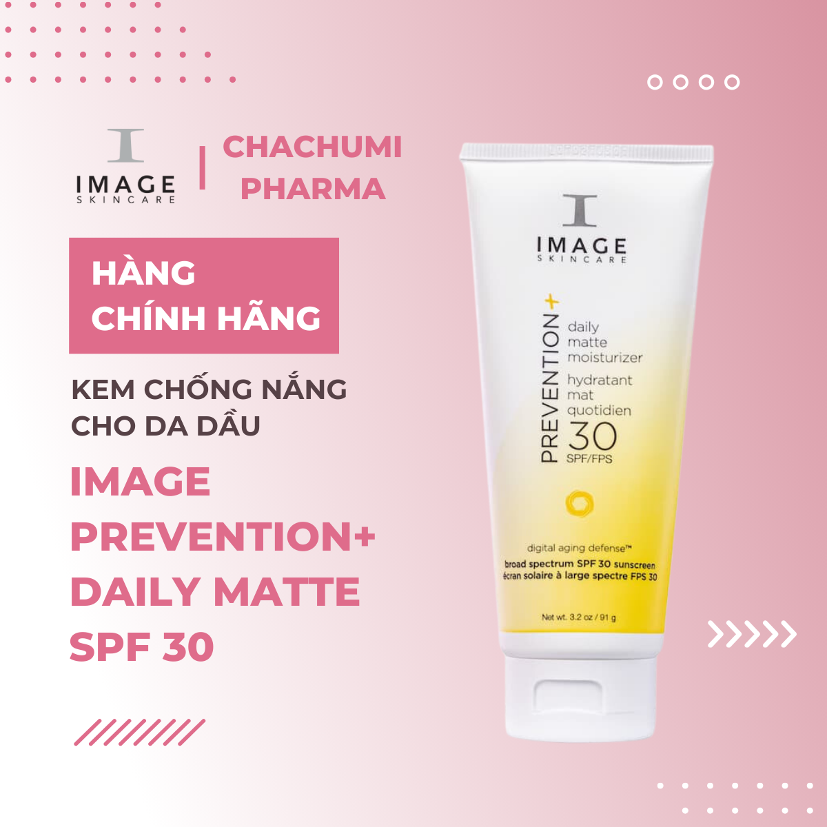 Image Prevention+ Daily Matte Moisturizer SPF 30 170g - Kem Chống Nắng Cho Da Dầu, Mụn