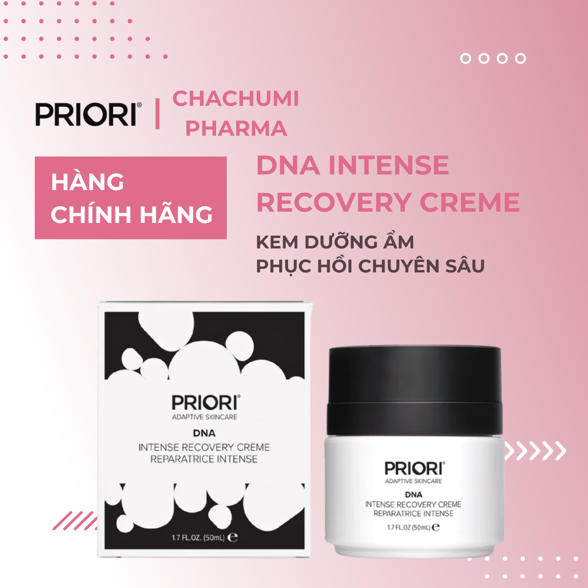 Kem Dưỡng Ẩm Phục Hồi Chuyên Sâu Priori Dna Intense Recovery Creme 50ml
