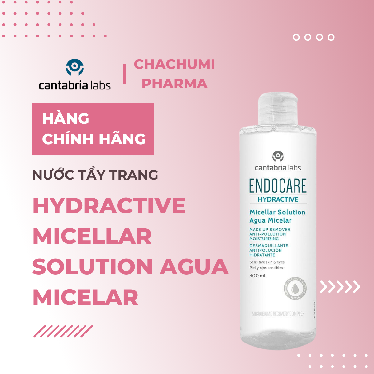 Endocare Hydractive Micellar Solution Agua Micelar - Nước Tẩy Trang 400ml