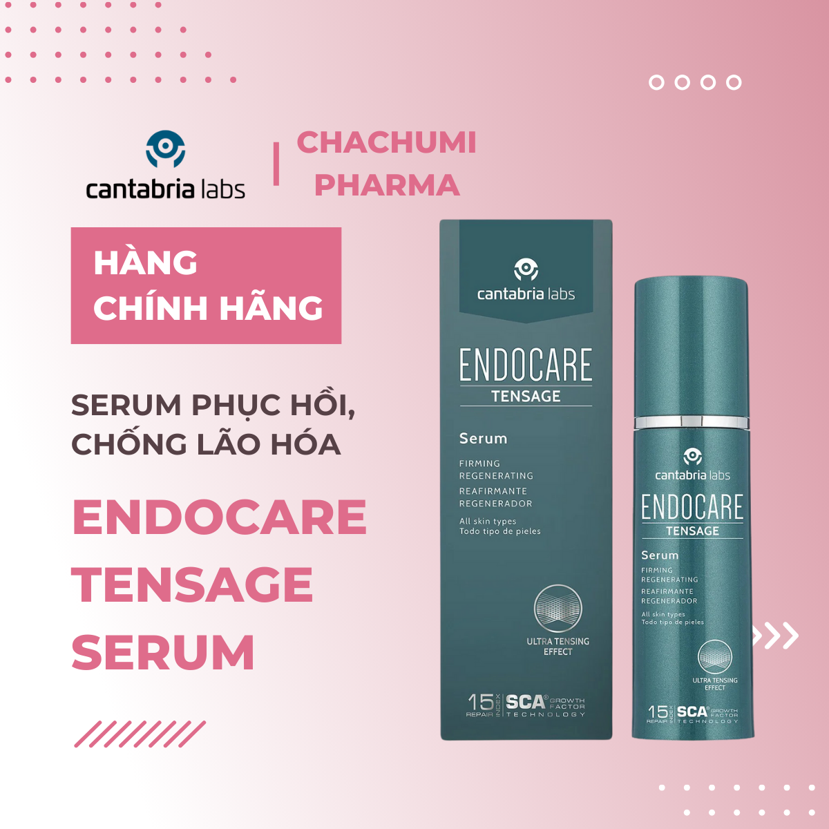 Serum phục hồi, làm căng da, chống lão hoá Endocare Tensage Serum 30ml