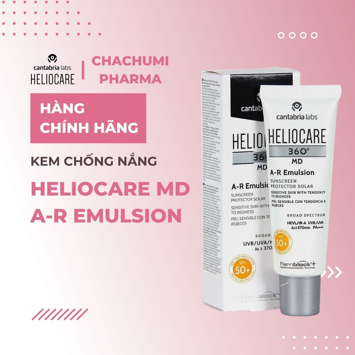 Heliocare MD A-R Emulsion Kem chống nắng cho da nhạy cảm