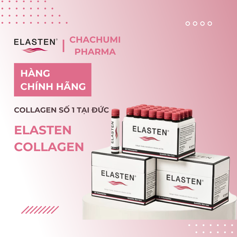 [Combo 3 hộp] Collagen Elasten Giúp Da Căng Mịn, Chống Lão Hóa, Tóc Chắc Khỏe - Collagen Số 1 Tại Đức 28 ống x 25ml
