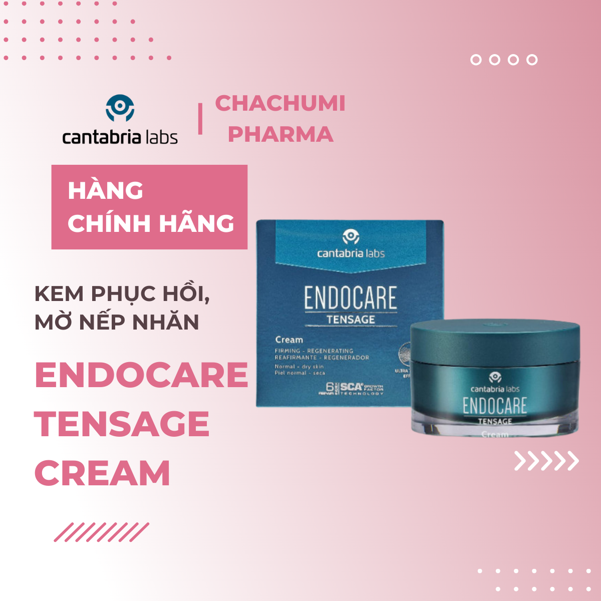 Kem phục hồi da, làm mờ nếp nhăn, đều màu da Endocare Tensage Cream 30ml