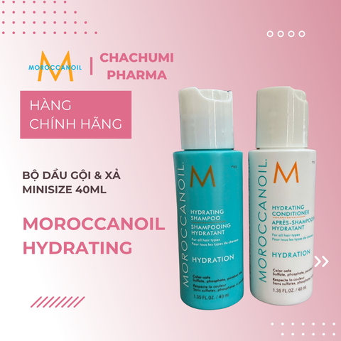 Cặp gội xả Moroccanoil Hydrating minisize 40ml