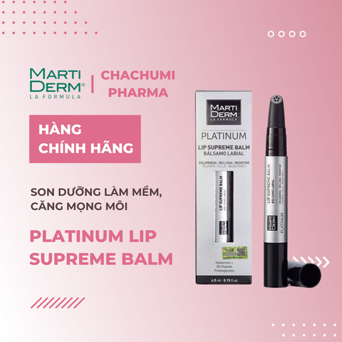 MartiDerm Platinum Lip Supreme Balm Dưỡng Môi Làm Mềm, Căng Mọng Môi 4.5ml