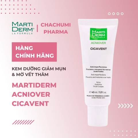 MartiDerm Acniover Cicavent 40ml - Kem dưỡng giảm mụn & thâm mụn