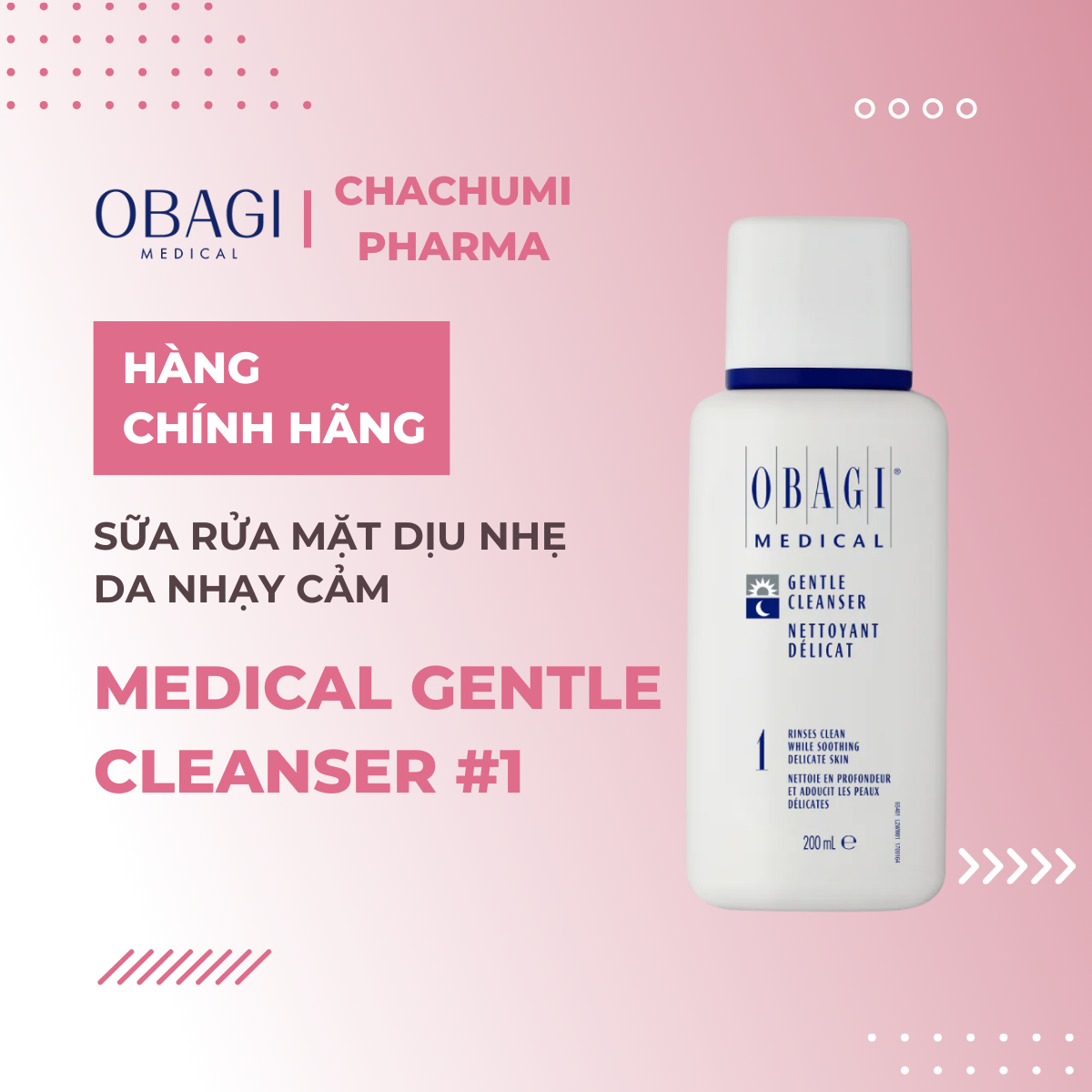 Obagi Medical Gentle Cleanser 198ml - Sữa Rửa Mặt Dịu Nhẹ Cho Da Nhạy Cảm