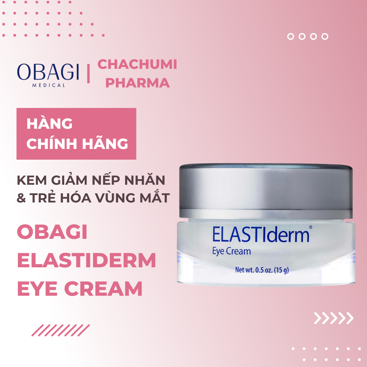 Obagi Elastiderm Eye Cream 15g - Kem Giảm Nếp Nhăn & Trẻ Hóa Vùng Mắt