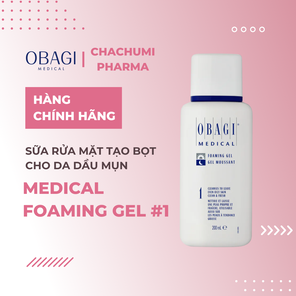 Obagi Foaming Gel #1 - Gel rửa mặt (Da Dầu)