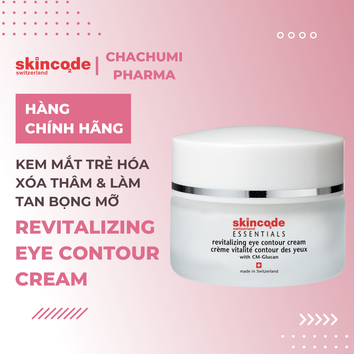 Skincode Revitalizing Eye Contour Cream - Kem mắt trẻ hóa xóa thâm & làm tan bọng mỡ