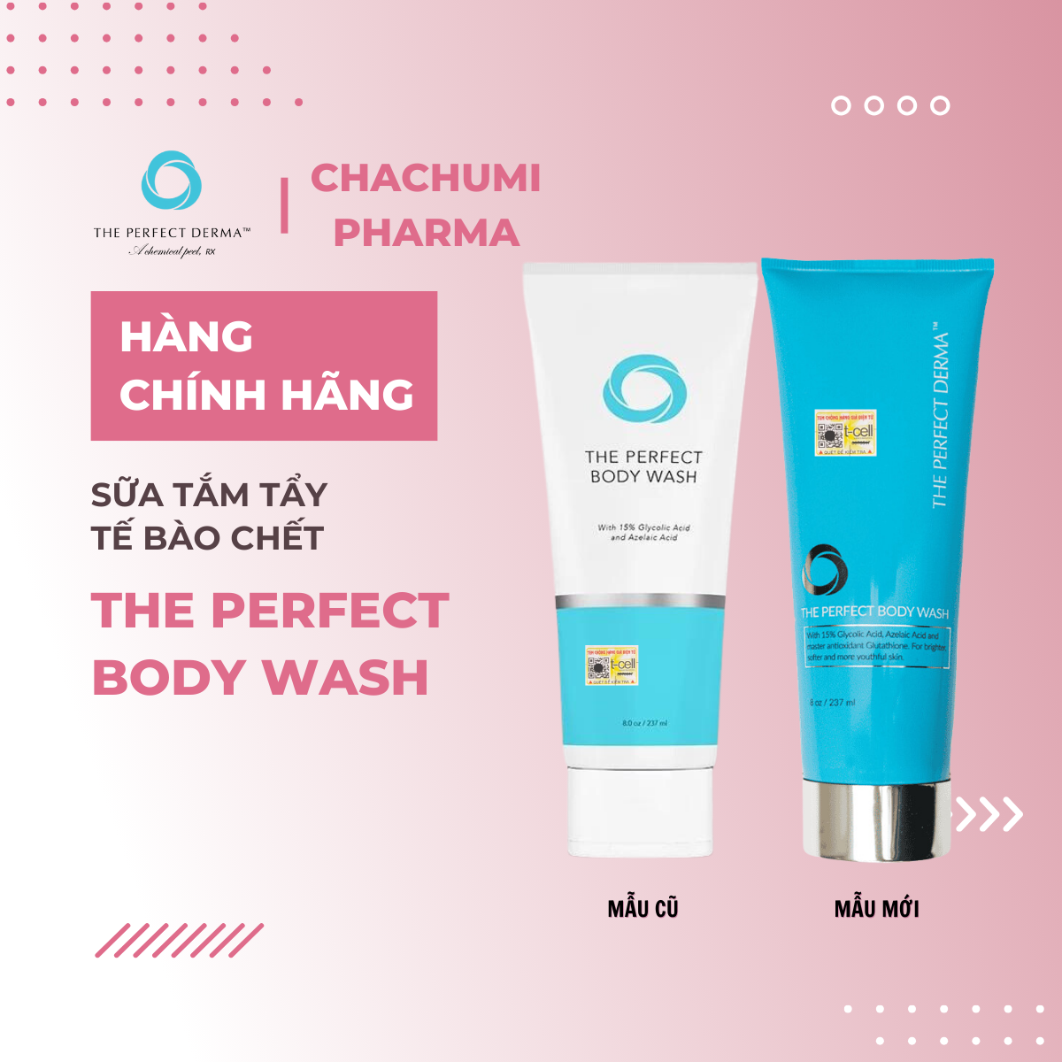 The perfect body wash - Sửa tắm làm sáng da, giảm viêm nang lông