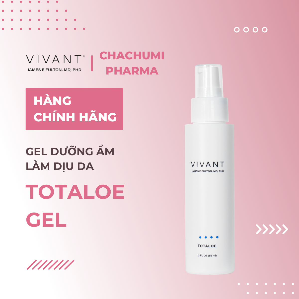 Vivant Totaloe Calming & Hydrating Gel - Gel dưỡng ẩm làm dịu da