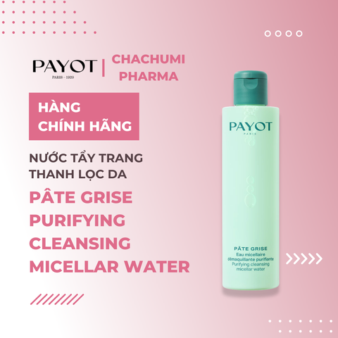 Nước tẩy trang PAYOT Pâte Grise Purifying Micellar Water thanh lọc sâu se khít lỗ chân lông 200ml