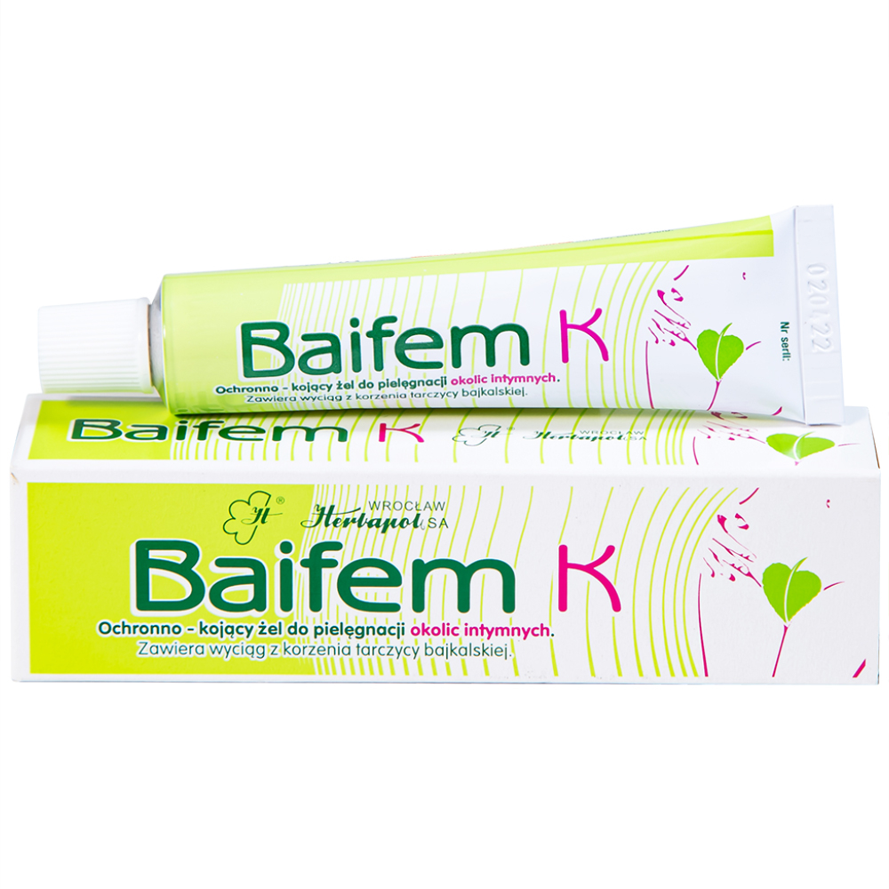 Baifem K 40g - Gel dưỡng dịu nhẹ, bảo vệ làn da chiết xuất hoàng cầm