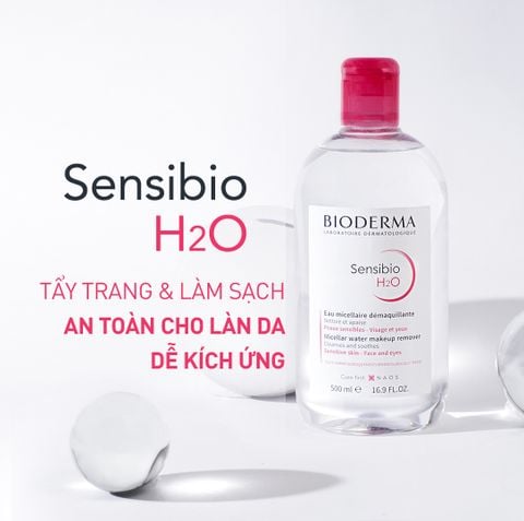 Bioderma Sébium H2O - Nước Tẩy Trang Dành Cho Da Nhạy Cảm, Da Nhờn Mụn