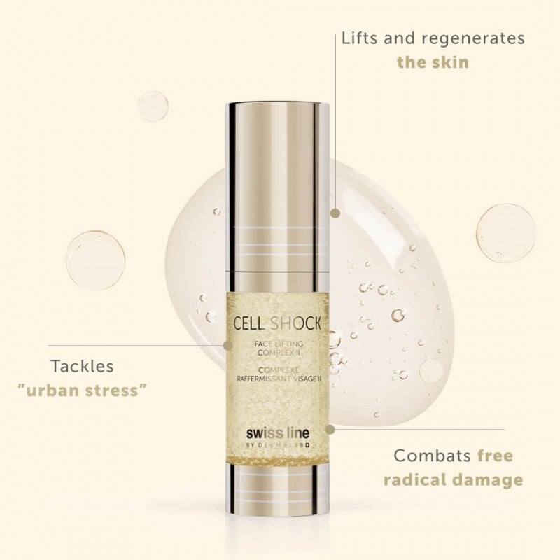 Swissline Cell Shock Face Lifting Complex II - Gel phức hợp định hình, săn chắc cơ và kiến tạo đường nét khuôn mặt.