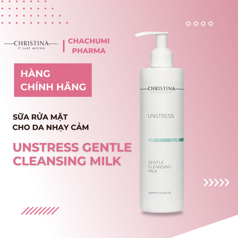 Christina Unstress Gentle Cleansing Milk - Sửa Rửa Mặt Cho Da Nhạy Cảm 300ml