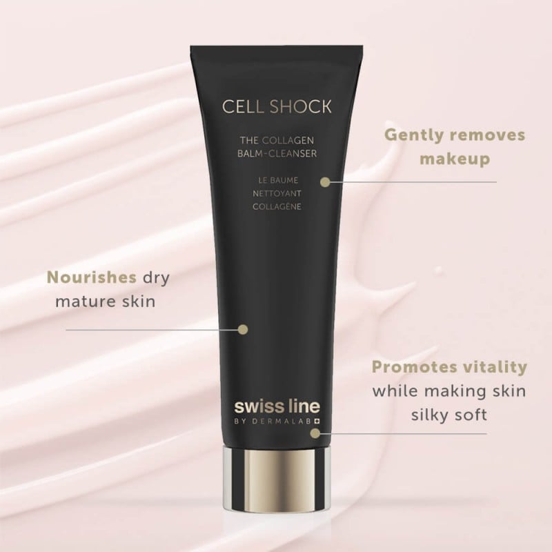 Swissline Cell Shock The Collagen Balm-Cleanser - Gel rửa mặt "Collagen tan chảy" chống lão hóa, mềm mượt và săn chắc làn da