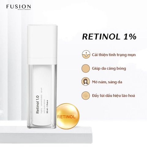 Fusion Retinol 1.0 - Kem trẻ hoá, hỗ trợ cải thiện mụn và sắc tố da 30ml