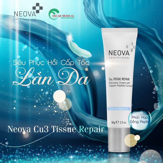 Neova Cu3 Tissue Repair - Kem phục hồi da tổn thương sau laser, bỏng hay mesotherapy