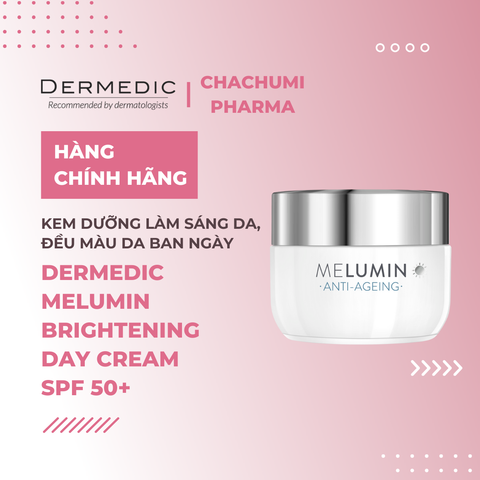 Dermedic Melumin - Kem Ngày - Đêm Dưỡng Trắng, Cải Thiện Sạm Nám, Da Không Đều Màu 55g